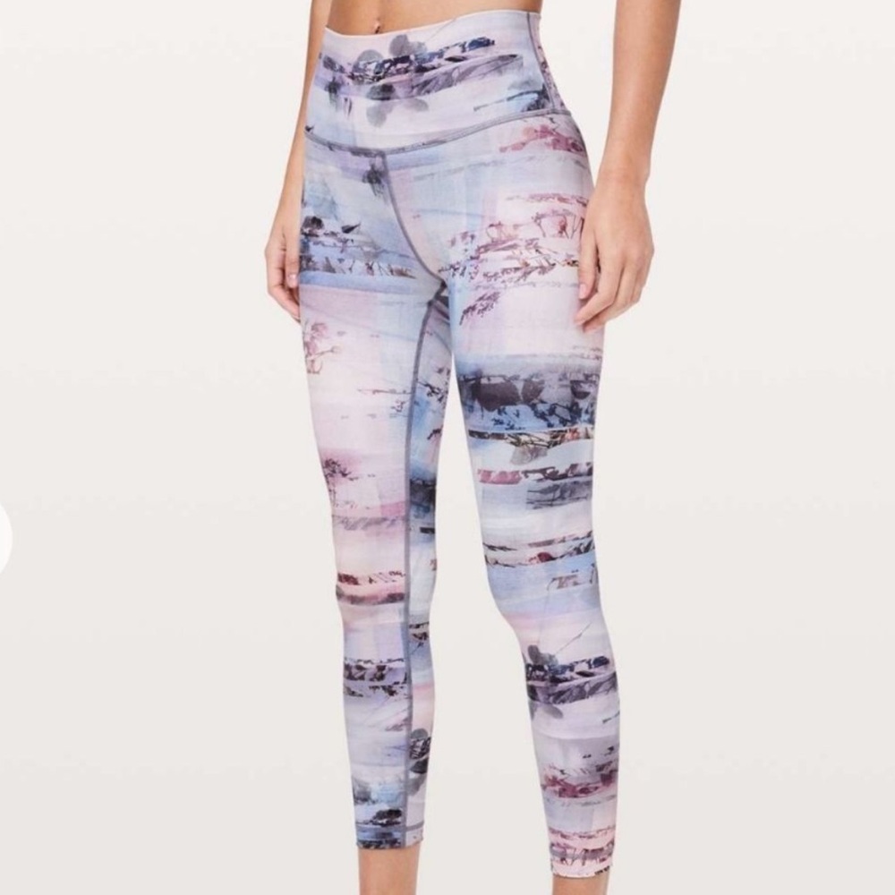 Lululemon Wunder Under High Rise 7/8 Tight Luxtreme 25” Sunrise Silhouette Sz 6
